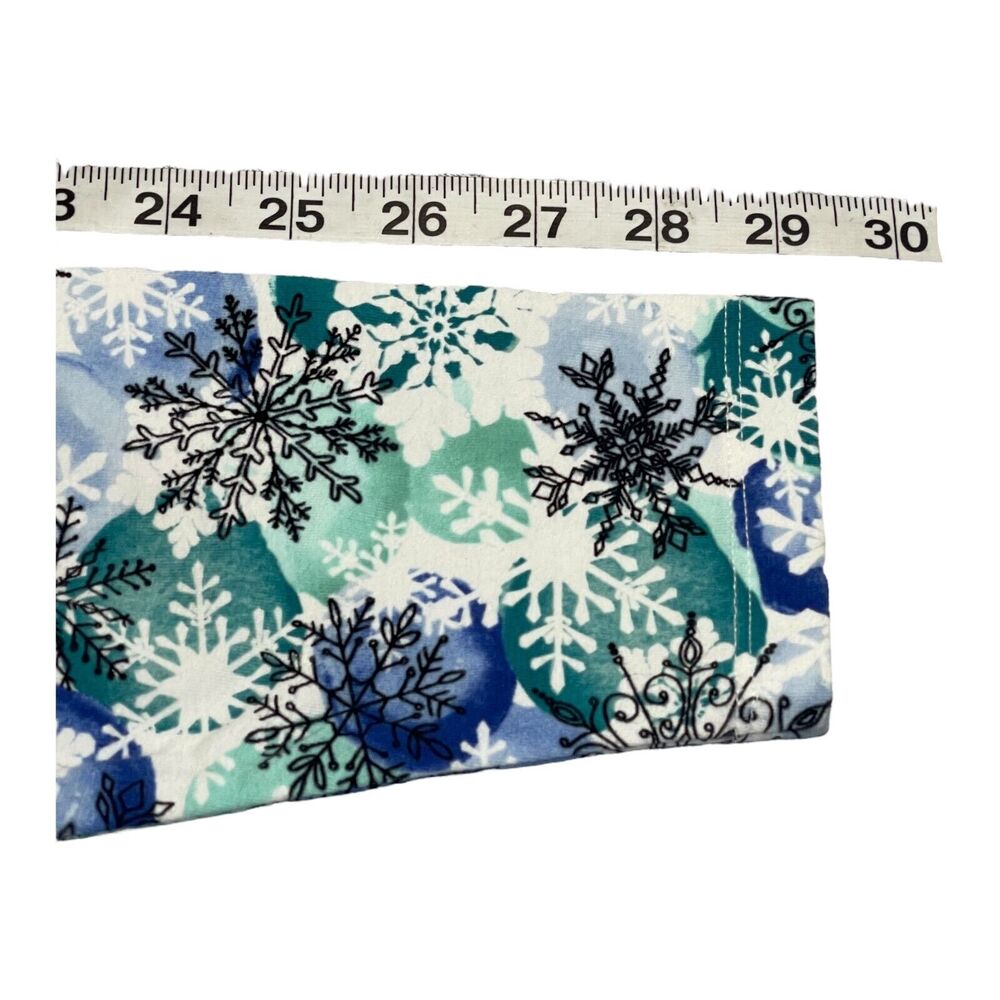 Christopher & Banks Shirt Women Medium Petite Multicolor Snowflake Print Stretch - Picture 6 of 9